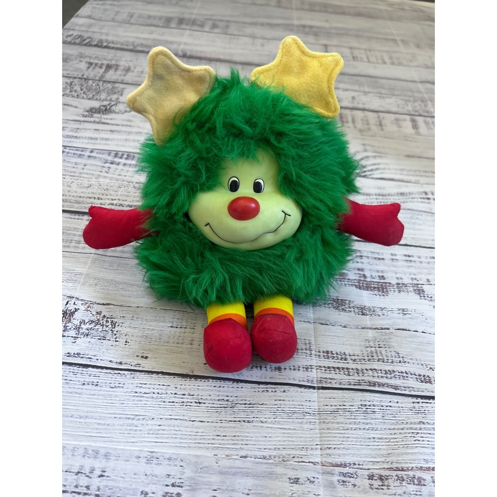 Vintage Rainbow Brite Green Lucky Sprite 12" Plush Doll 1983 Mattel